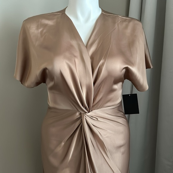 Boston Proper Bronze Satin Dress - Picture 2 of 8